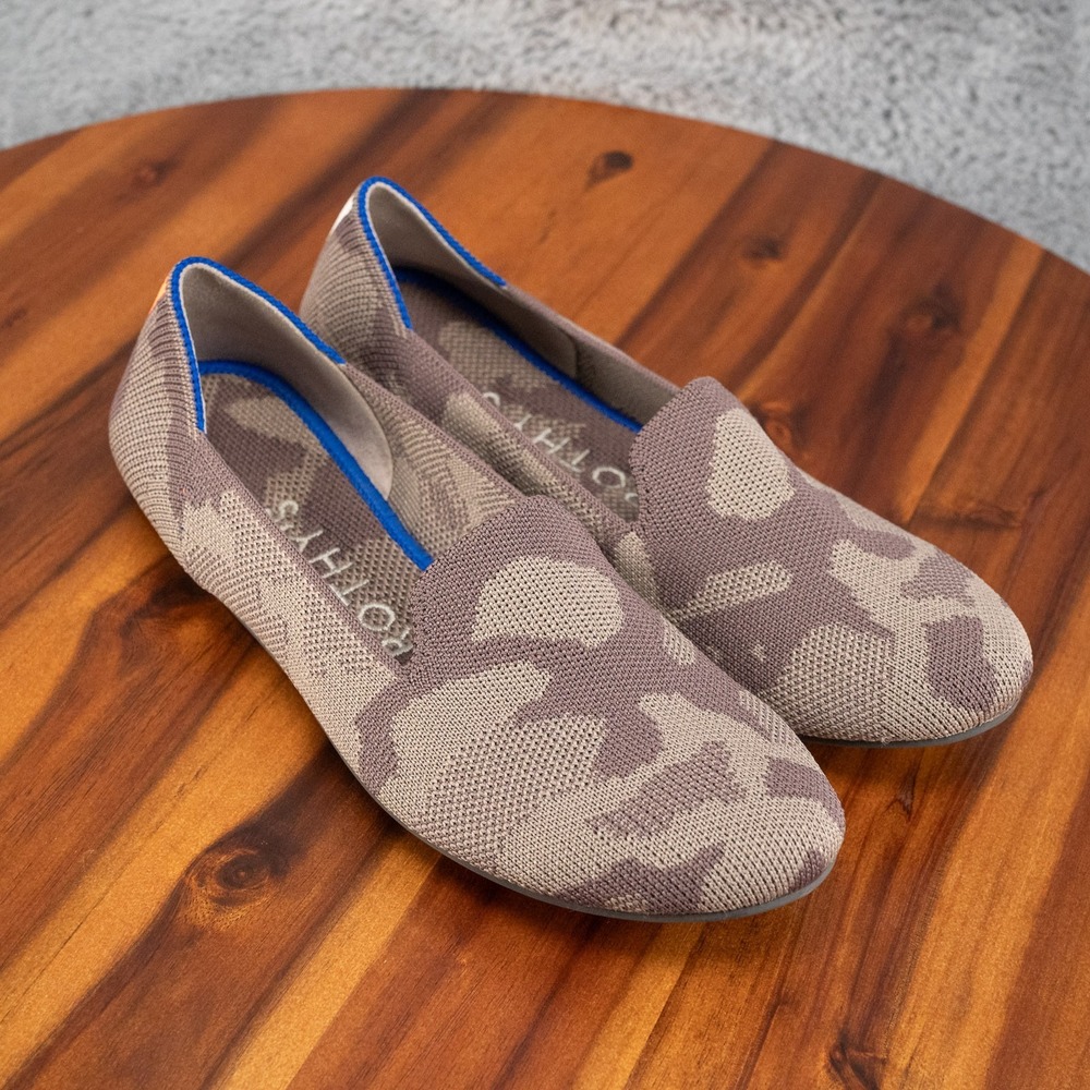 Rothy's Women's 6 Mink Camo Knit Loafers Washable Retired Exclusive Pattern